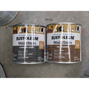 NEW unopened Rust-Oleum wood stains briar smoke & carbon gray